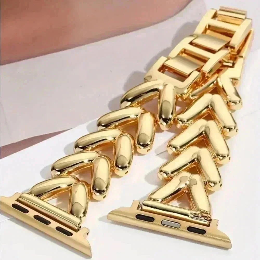 Stylish Stainless Steel Apple Watch Band - Picture 3 of 7